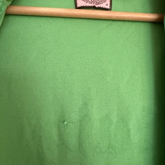 Vintage JUICY COUTURE Prep School Velour Jacket Womens Medium M Hoodie Green Y2K - Picture 3 of 14